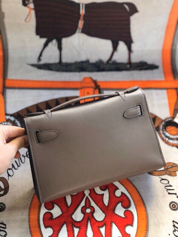 에르메스 미니 켈리백22 에토프 은장 스위프트